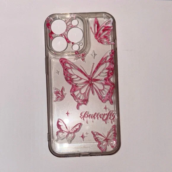 Butterfly Design Phone Case - Pink - Picture 1 of 2